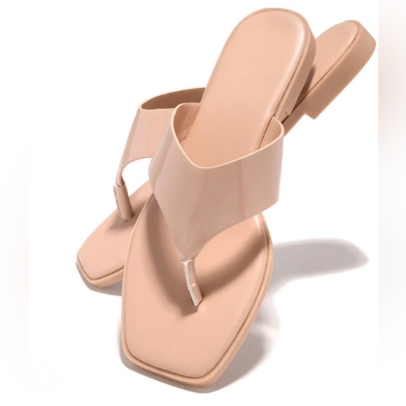 Nude Thong Slip On Sandal - Picture 3 of 6